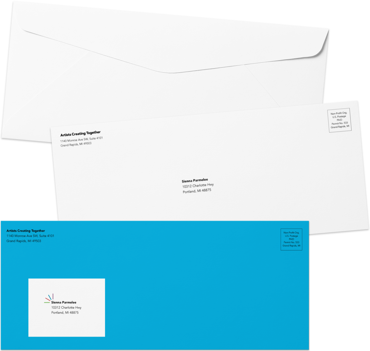 Stacked envelopes