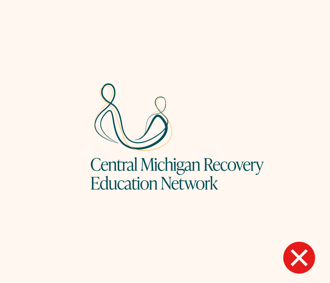 CMREN's logo with misaligned content