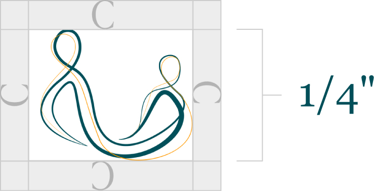 CMREN's logo mark with minimum size and margin
